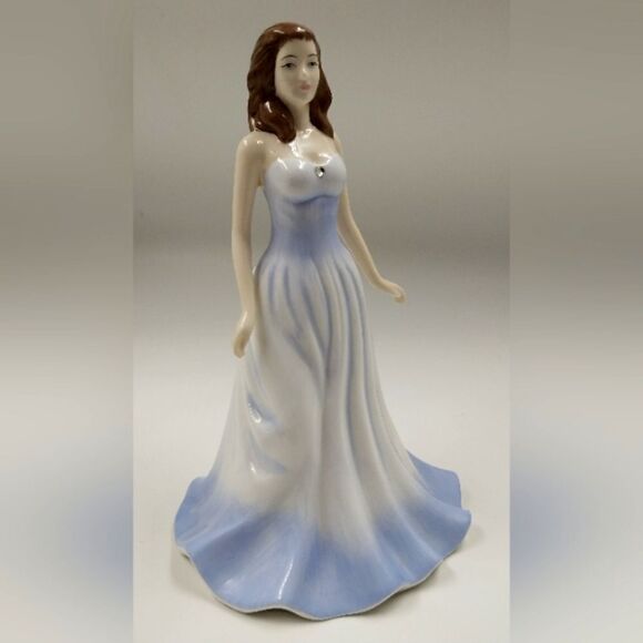 Royal Doulton England Bone China Gemstone Collection April Diamond Figurine - Picture 3 of 16